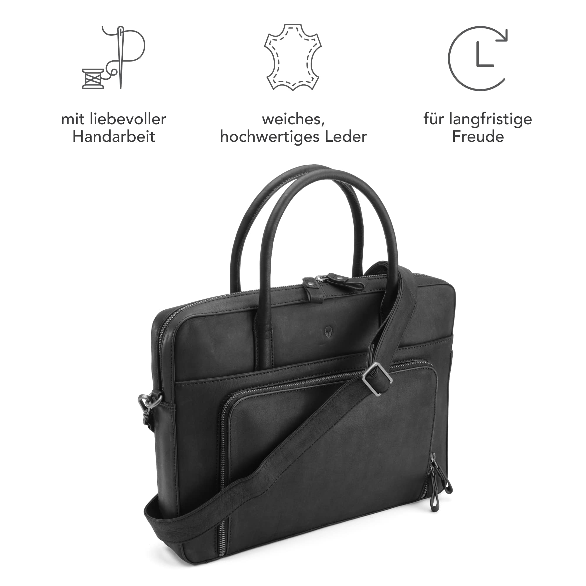 donbolso-nizza-laptoptasche-leder-14-zoll-vintage-schwarz-umh-nge image 4