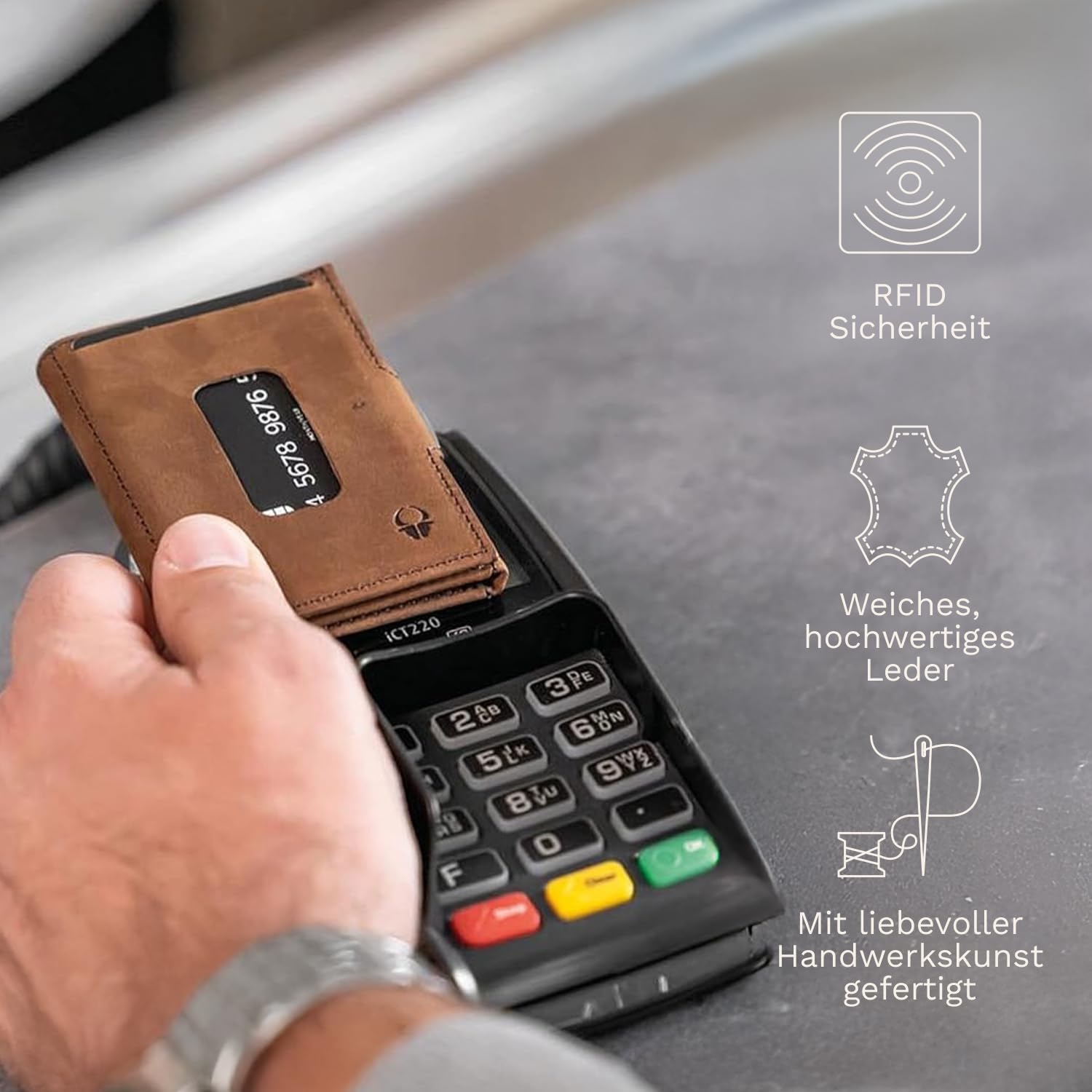 donbolso-slim-wallet-xs-geldb-rse-braun-rfid-mit-m-nzfach image 6