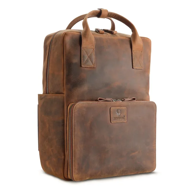 donbolso-amsterdam-rucksack-vintage-braun-leder-laptopfach image 1