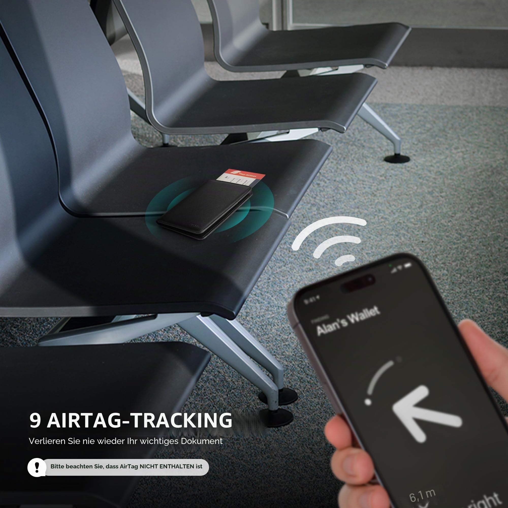 vulkit-passport-card-holder-reisepassh-lle-schwarz-airtag-rfid image 2