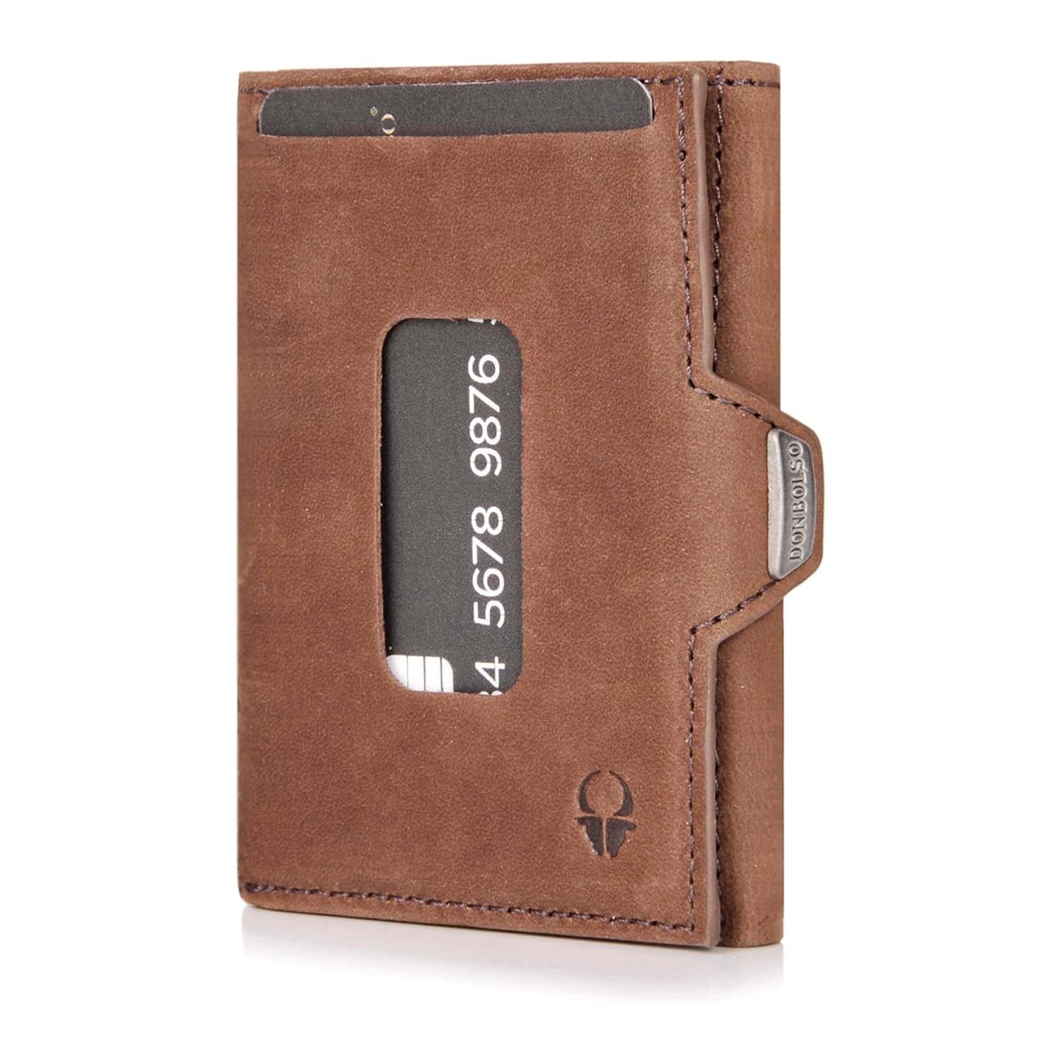 donbolso-slim-wallet-xs-geldb-rse-braun-rfid-mit-m-nzfach image 1