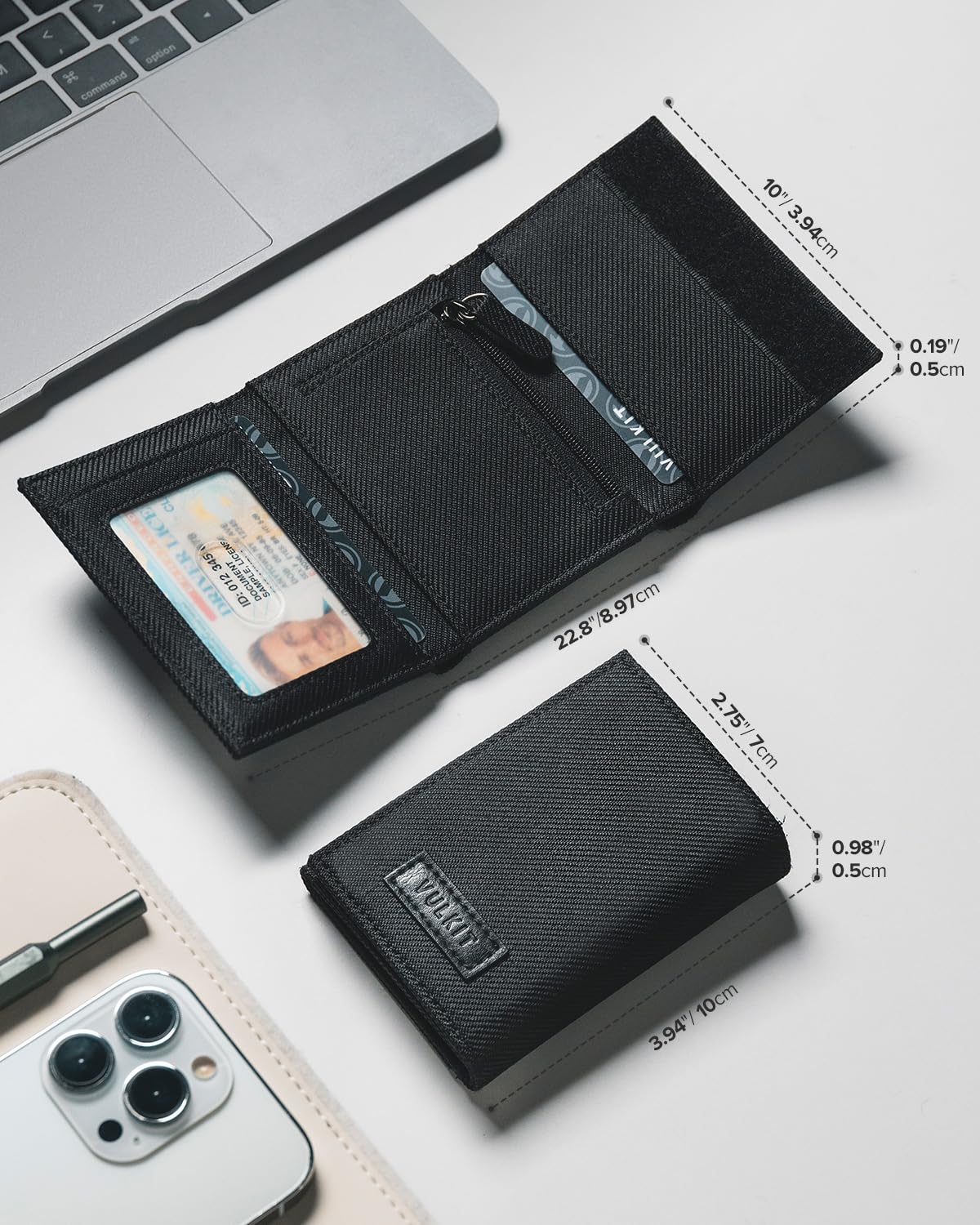 vulkit-trifold-geldb-rse-herren-schwarz-rfid-canvas-airtag image 2