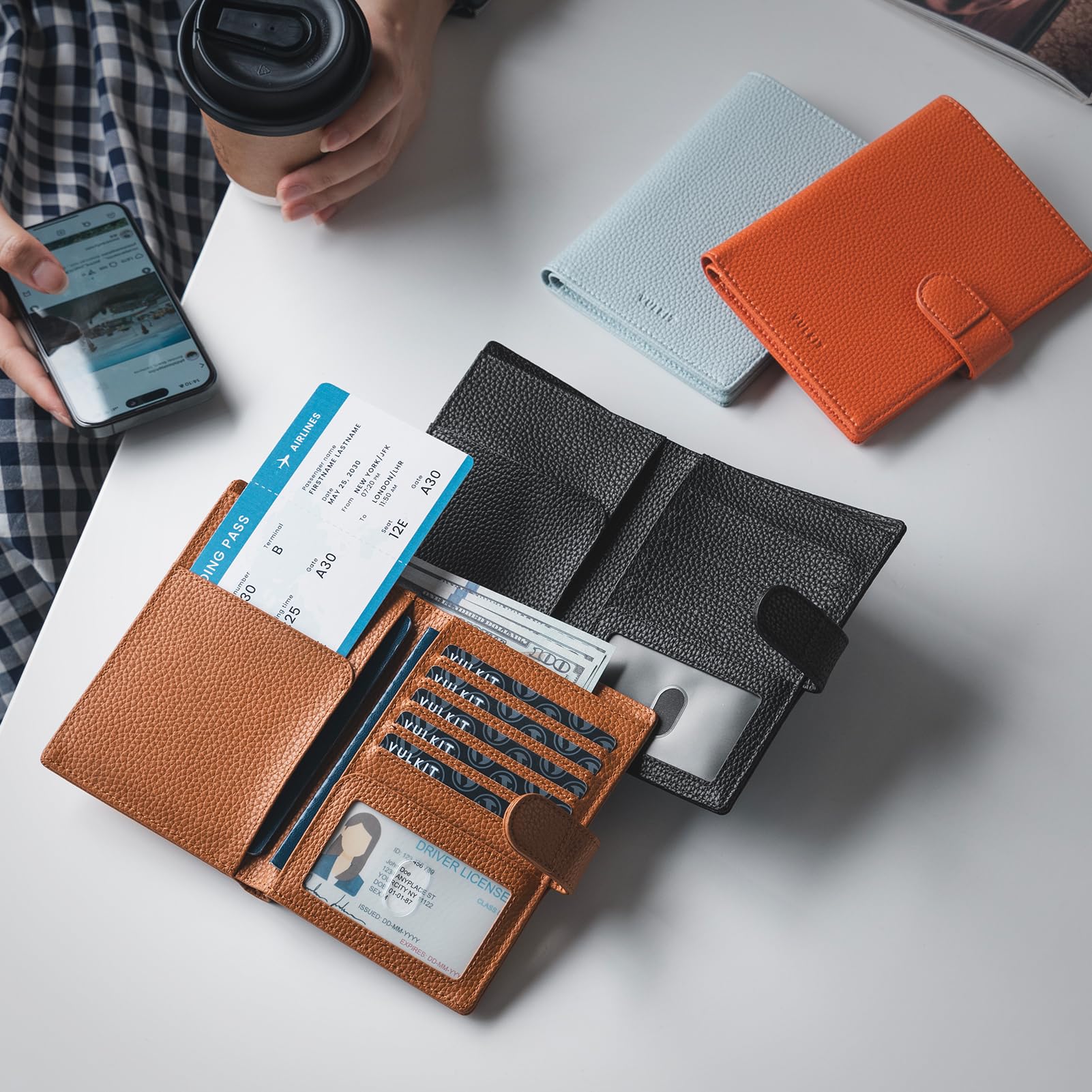 vulkit-passport-card-holder-hellblau-leder-rfid image 5