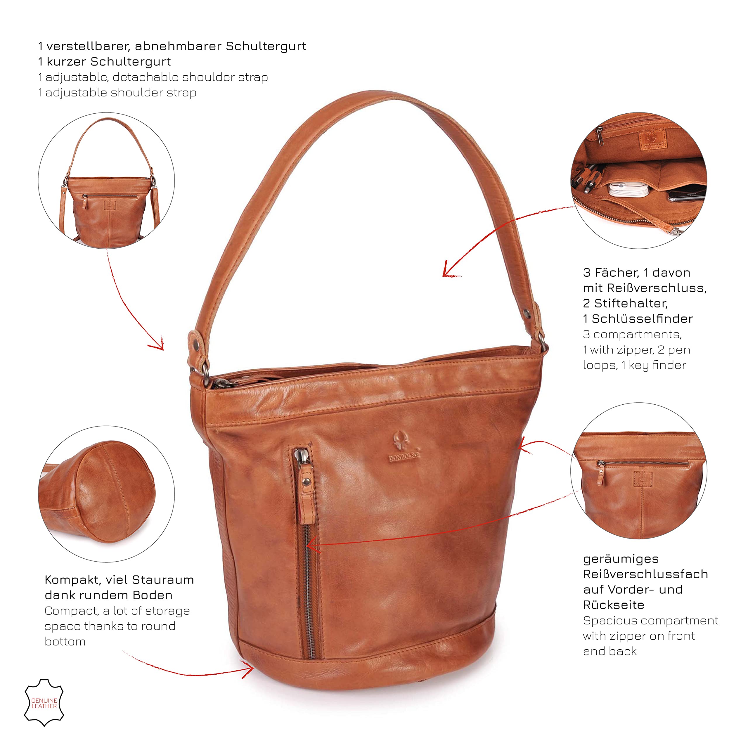 donbolso-bucket-handtasche-leder-beuteltasche-damen-2 image 4