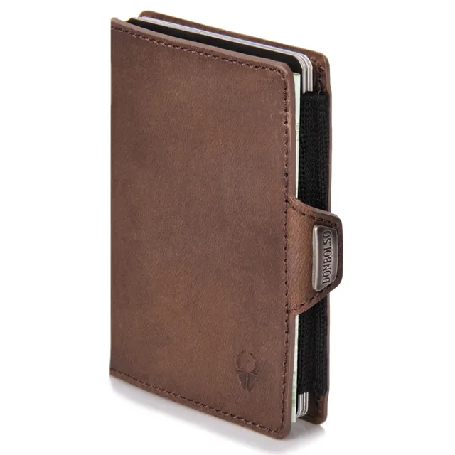 donbolso-piko-mini-wallet-echt-leder-braun-vintage-6-karten-rfid image 1