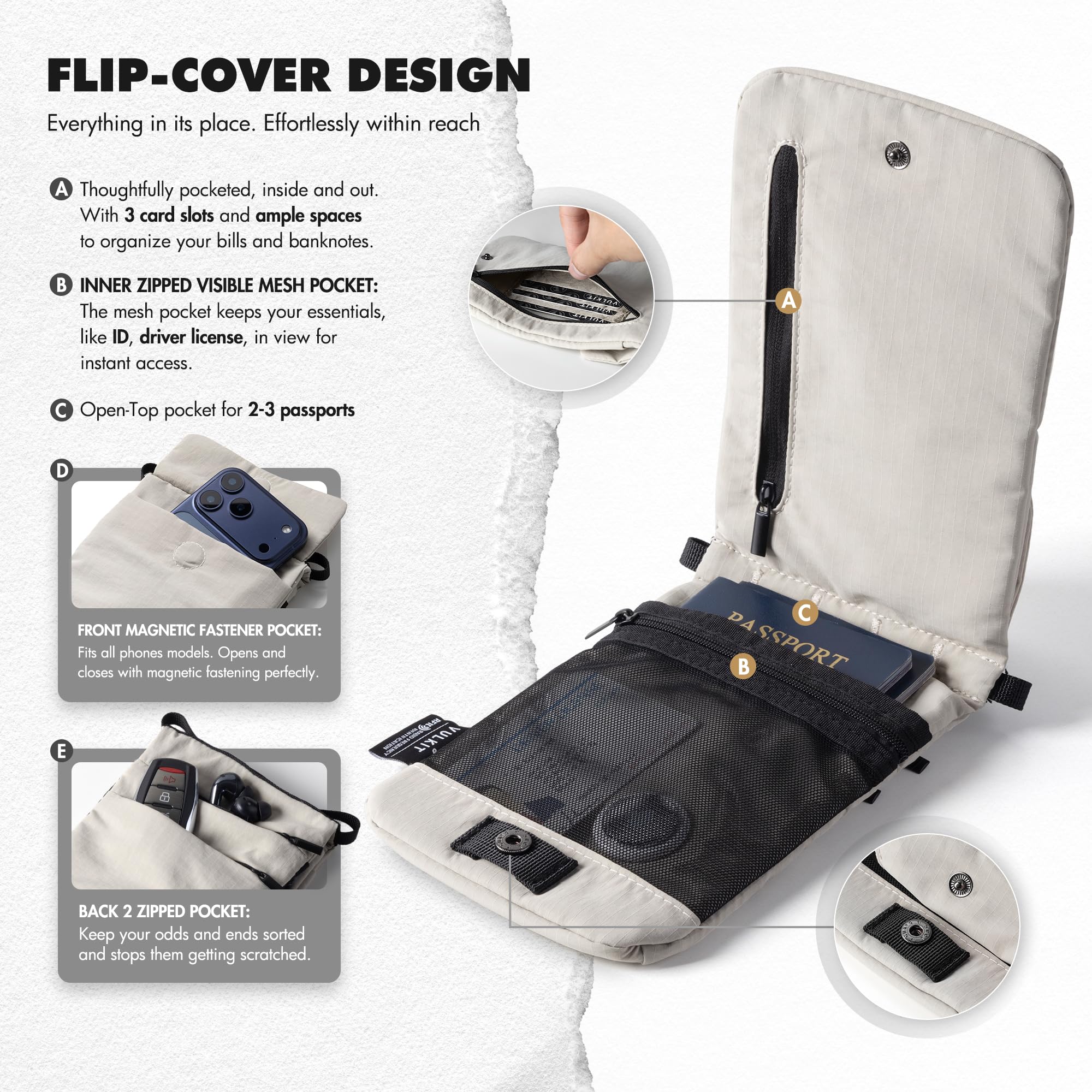 vulkit-umh-ngetasche-greige-nylon-rfid-handytasche-pass image 5