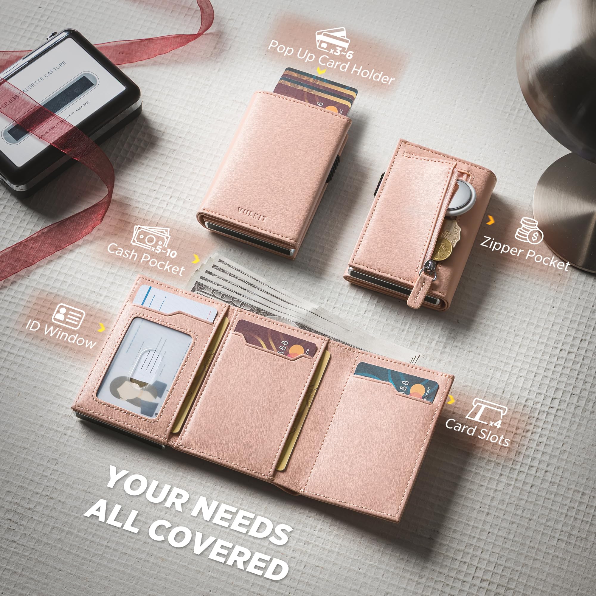 vulkit-bifold-wallet-kreditkartenetui-damen-rosa-rfid image 3