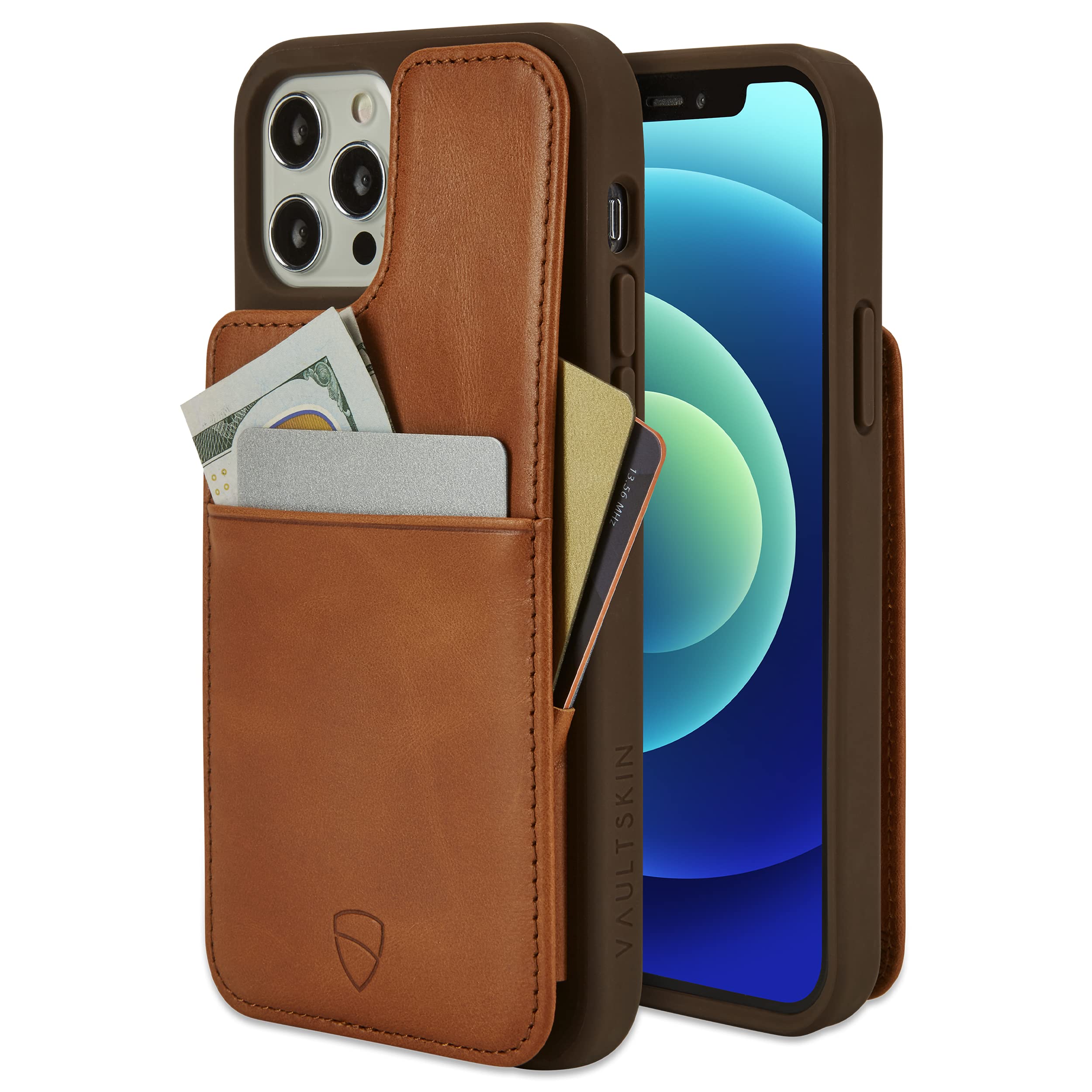 vaultskin-eton-iphone-14-handyh-lle-leder-schwarz-8-karten image 2