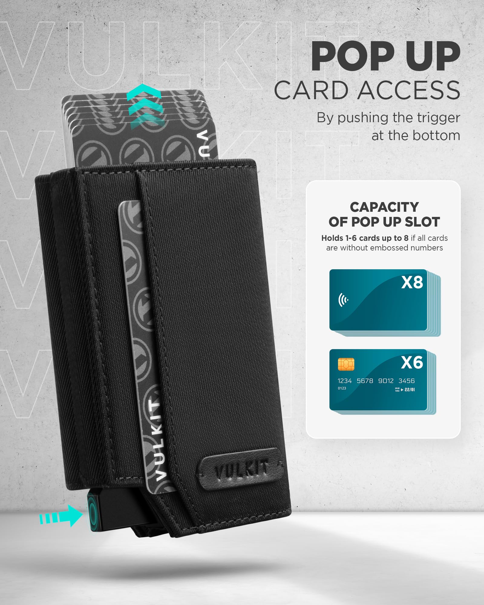 vulkit-pop-up-geldb-rse-aluminium-12-karten-schwarzes-oxford-rfid image 2