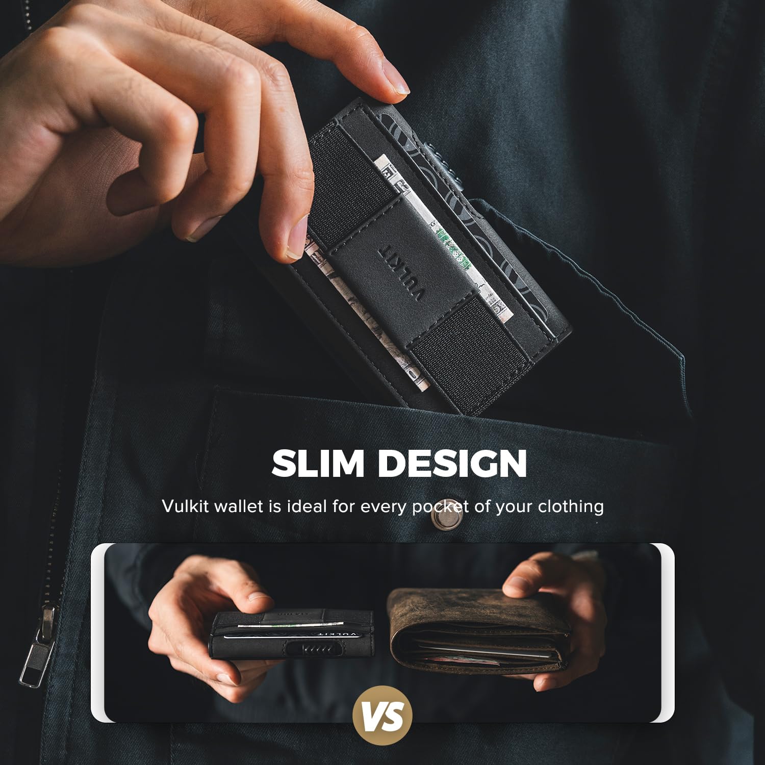 vulkit-leather-pop-up-slim-wallet-geldb-rse-schwarz-geldklammer-rfid image 3