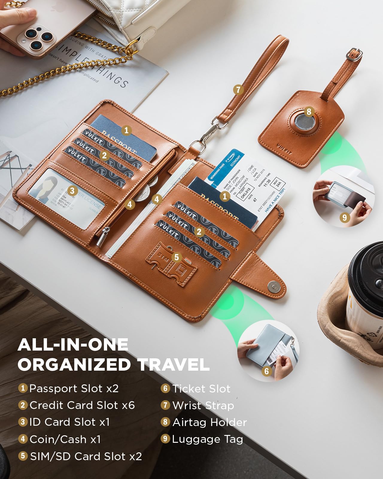 vulkit-passport-card-holder-reiseorganizer-braun-rfid image 2