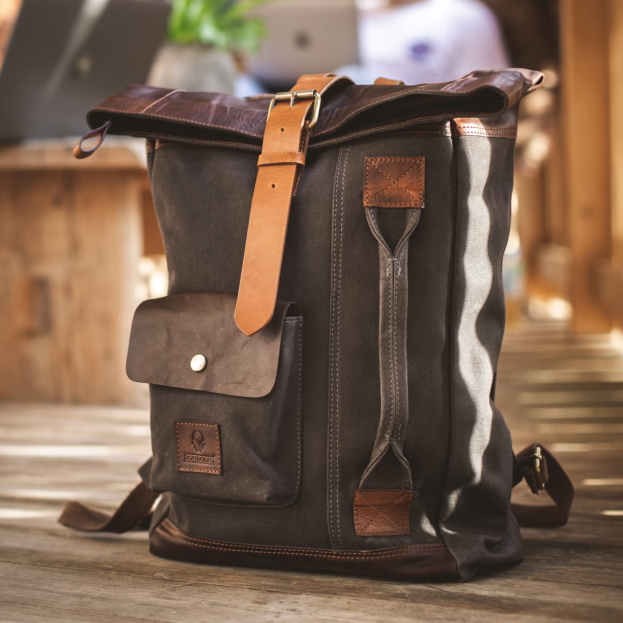 donbolso-houston-rucksack-grau-17-liter-canvas-leder image 8