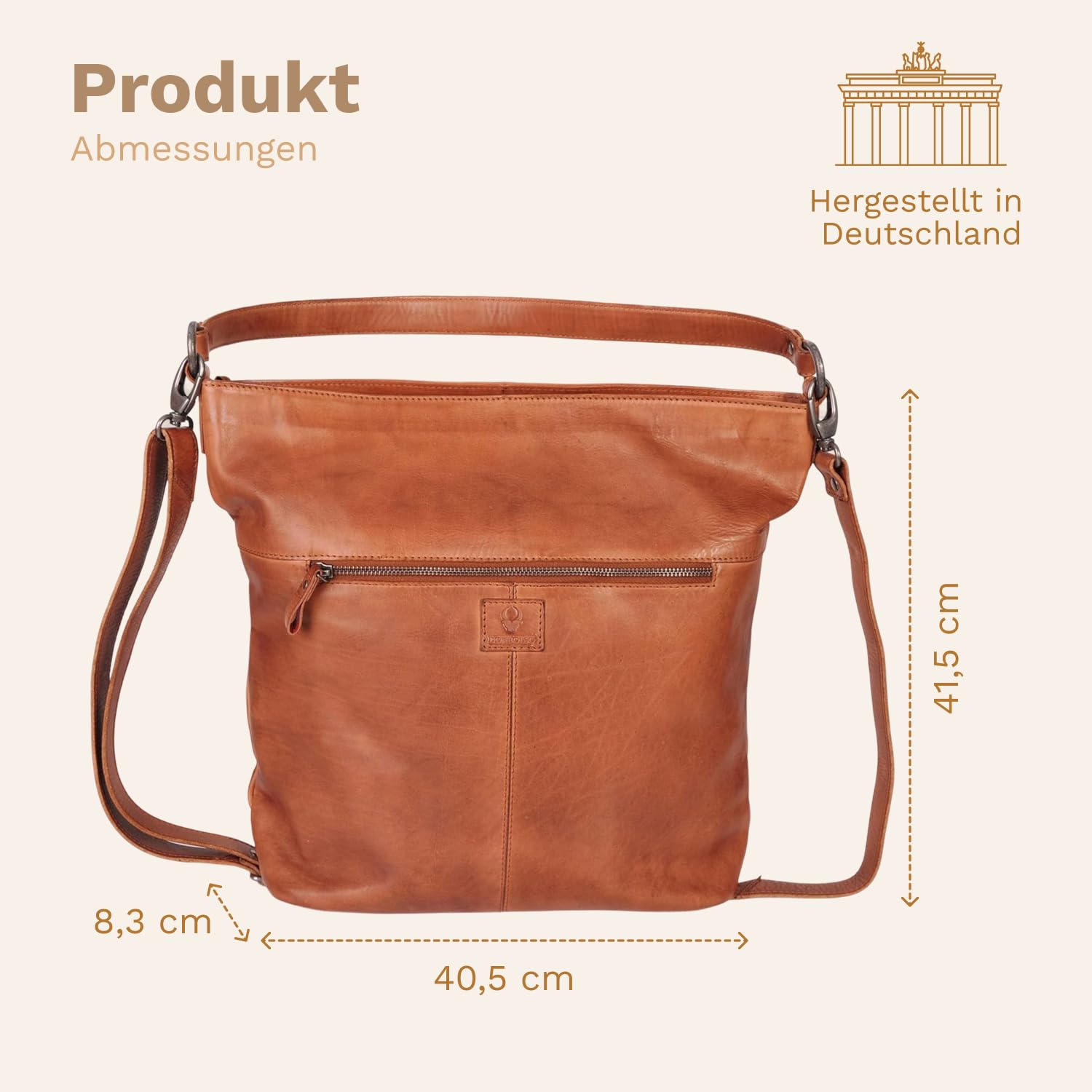 donbolso-berlin-handtasche-cognac-echtleder-shopper-vintage image 3