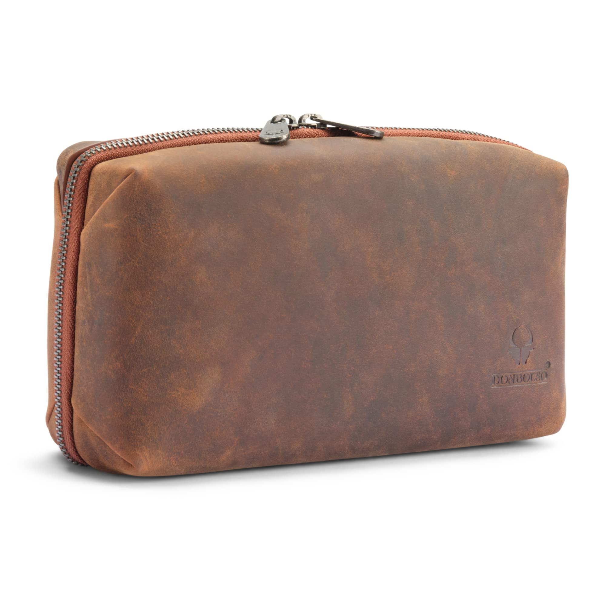 donbolso-chicago-tech-pouch-leder-vintage-braun-kabeltasche image 1