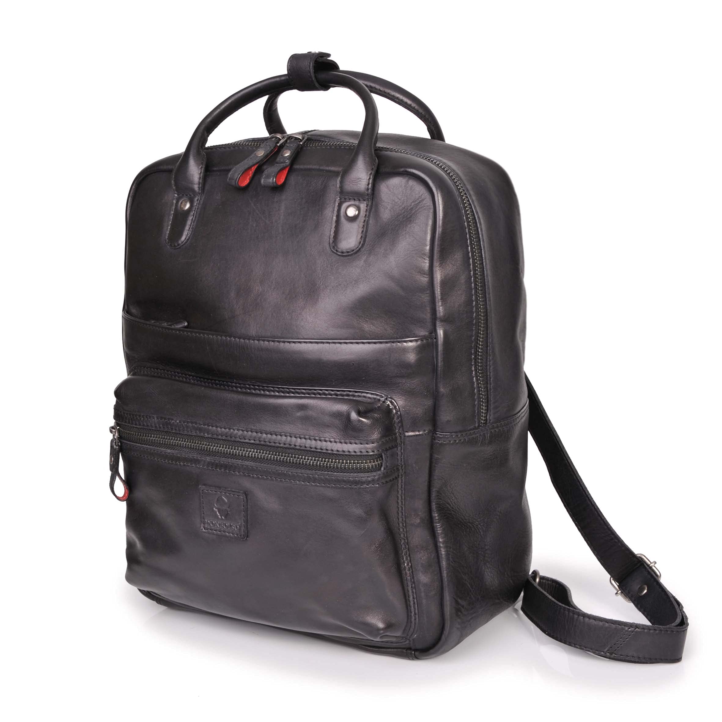 donbolso-monaco-rucksack-nappaleder-daypack-schwarz-damen image 1