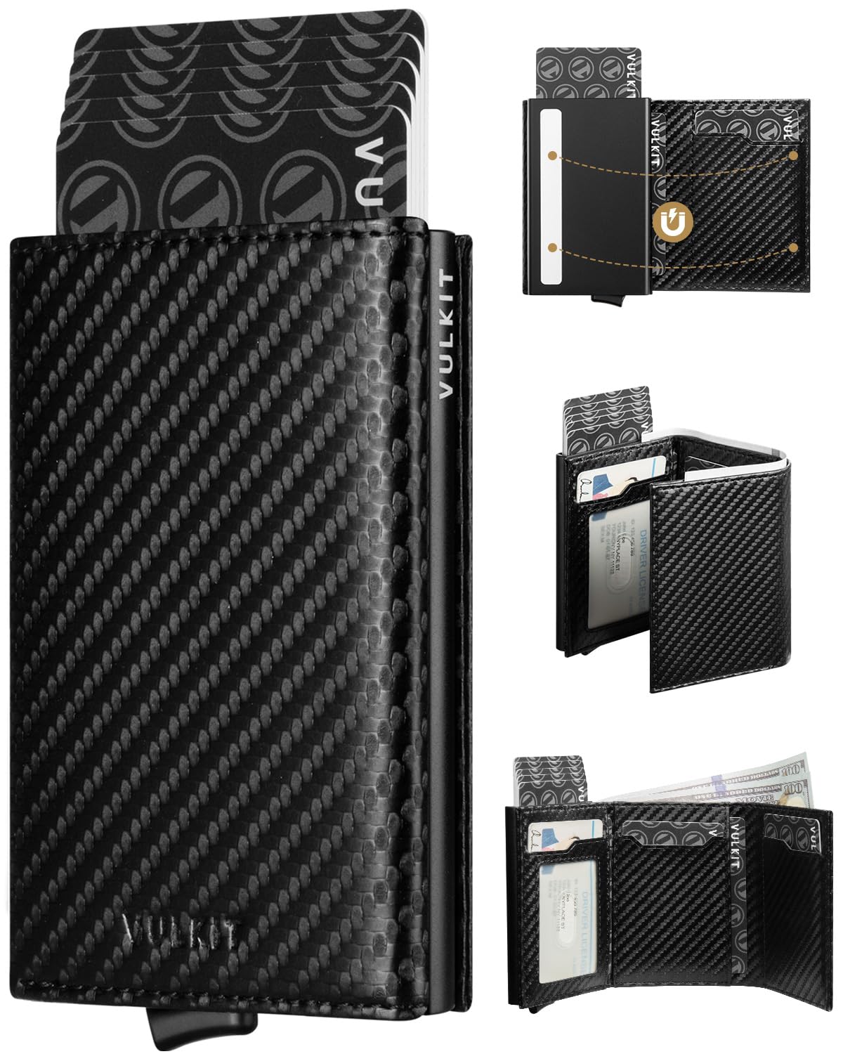 vulkit-leather-pop-up-wallets-kartenetui-kreuz-schwarz-rfid image 1