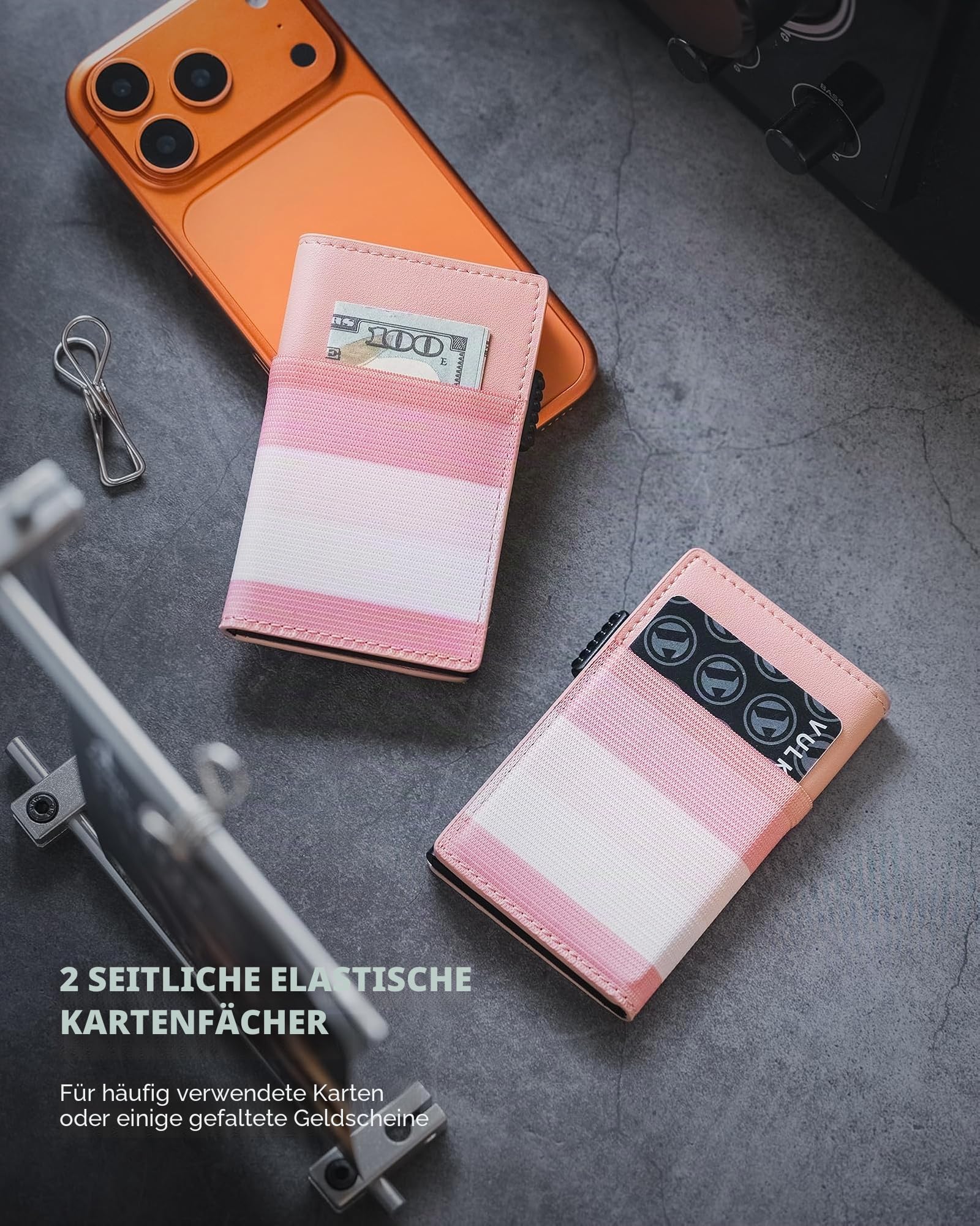 vulkit-bifold-wallet-kartenetui-streifenrosa-rfid-pop-up image 5